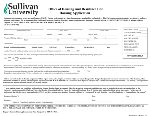 Sullivan College Office of Housing and Residence Life