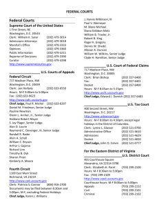 Federal Courts Directory