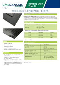 Damping Sheet Type DS - CMS Danskin Acoustics