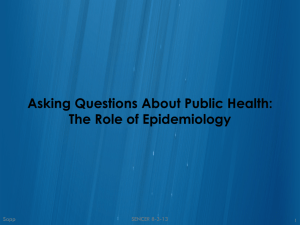 Asking Questions About Public Health