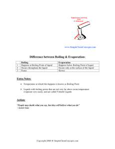 Difference between Boiling & Evaporation