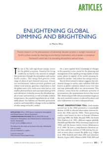 enlightening global dimming and brightening