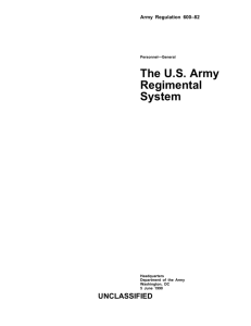 The US Army Regimental System