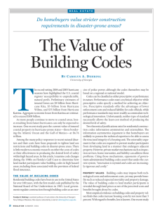 The Value of Building Codes