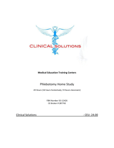 Phlebotomy Home Study - Florida Medical Training, Nursing
