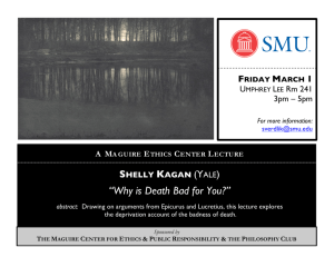 Kagan lecture - The Dallas Philosophers Forum