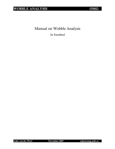 Manual on Wobble Analysis