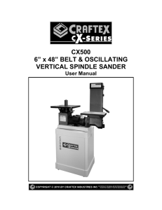 CX500 6” x 48” BELT & OSCILLATING VERTICAL SPINDLE SANDER