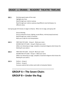 GROUP A = The Seven Chairs GROUP B = Under the Rug