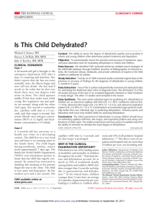 Is This Child Dehydrated? - Faculty of Health Sciences