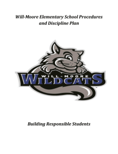 Will-Moore Elementary School Procedures and Discipline Plan