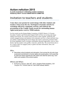 Invitation to teachers and students