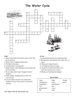 Water Cycle Word Search - bilingual project fiñana