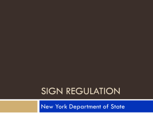 Sign Regulations Presentation