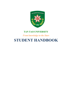 Student Handbook - Tan Tao University
