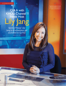 Q&A with KHOU Channel 11 News Host Lily Jang - Cy