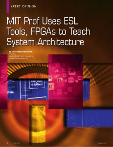 MIT Prof Uses ESL Tools, FPGAs to Teach System