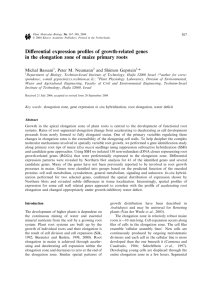 Differential expression profiles of growth