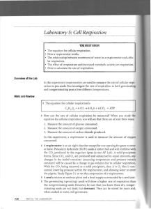 Laboratory 5: Cell Respiration