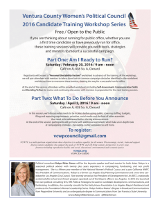Ventura County Women's Political Council 2016 Candidate Training