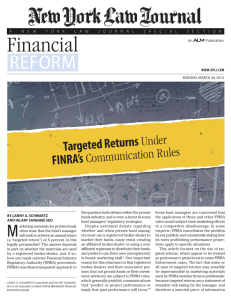 Targeted Returns Under FINRA's