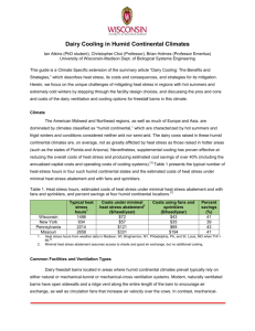 Dairy Cooling in Humid Continental Climates