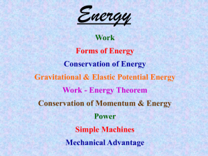 Energy, Work, Simple Machines