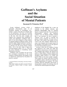 Goffman's Asylums and the Social Situation of Mental Patients
