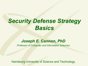 Security Defense Strategy Basics