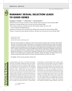 runaway sexual selection leads to good genes