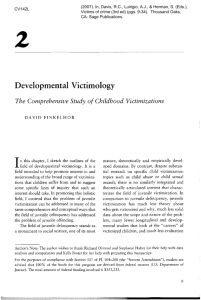 Developmental Victimology - University of New Hampshire