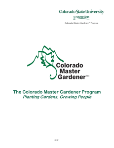 The Colorado Master Gardener Program