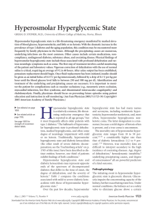 Hyperosmolar Hyperglycemic State