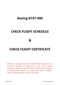 Check Flight Schedule B737-400