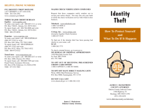 Identity Theft brochure