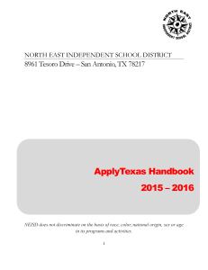 ApplyTexas Handbook 2015 – 2016