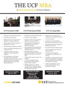 THE UCF MBA - College of Business Administration