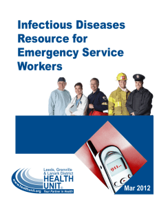 Infectious Diseases Resource for Emergency Service Workers