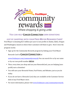 Fred Meyer Community Rewards poster