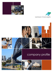 company profile - Lamson Concepts