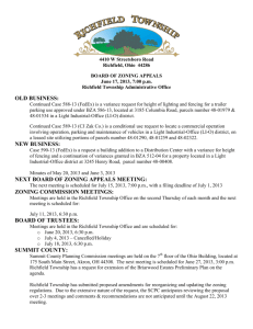 RICHFIELD TOWNSHIP ZONING COMMISSION