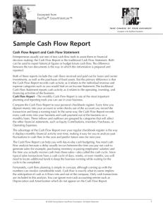 Sample Cash Flow Report