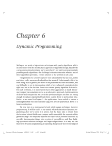 Chapter 6: Dynamic Programming