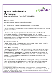 Quotas in the Scottish Parliament