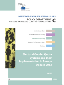 Electoral Gender Quota Systems and their Implementation in Europe