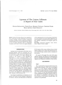 Lipomas of The Corpus Callosum A Report of Four Cas es