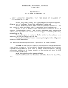 north carolina general assembly 1979 session resolution 54 house