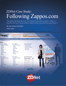 Following Zappos.com