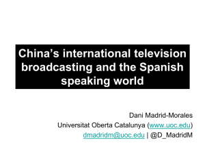 China's international television broadcasting and the Spanish