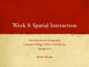 Spatial Interaction - Introduction to Geography